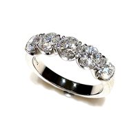 Anello Sommer Gioielli Donna RIVIERA in Oro bianco Diamante RIVIER 5 DIA CT 1,50 D/VS2